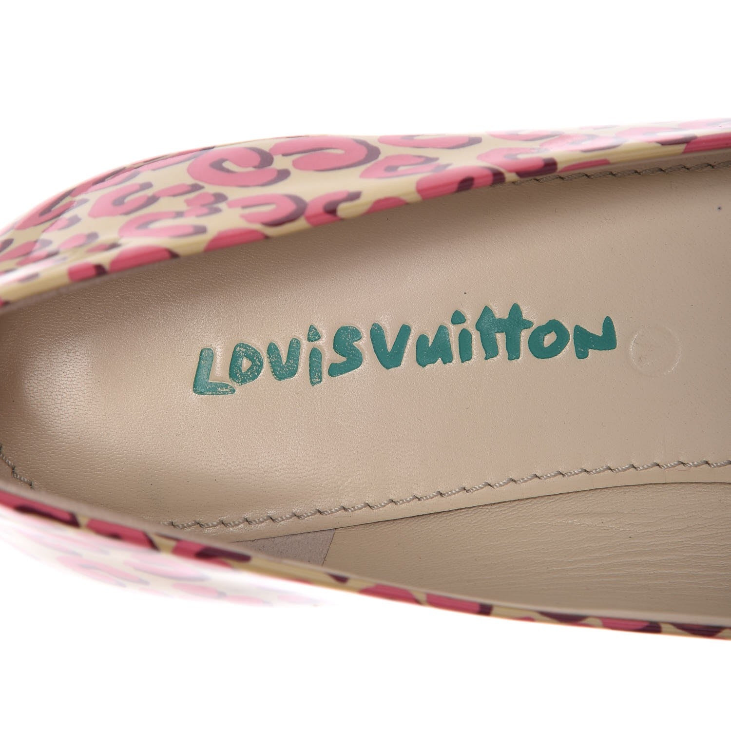 Louis Vuitton Patent Leopard Ballet Flats 40 Blanc Corail 13 of 15
