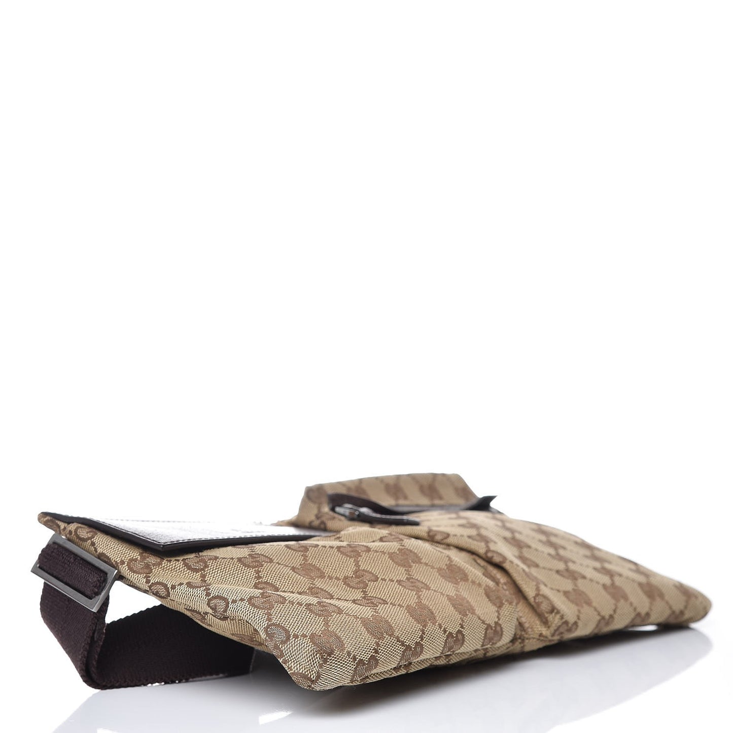 Monogram Web Belt Bag Dark Brown