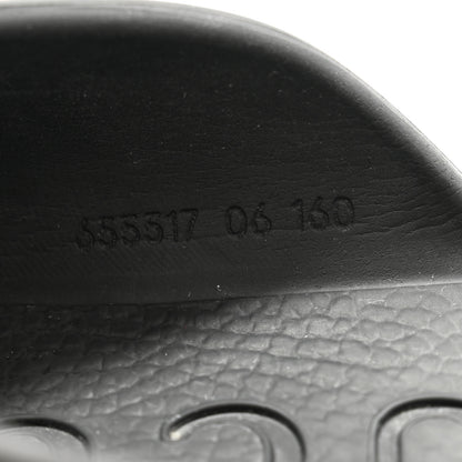 Gucci Rubber GG Monogram Perforated Mens Slip On Sandals 6 Black 8 of 9