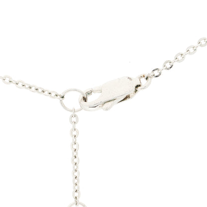 Christian Dior Crystal Pearl Logo Bow Necklace Silver 4 of 5