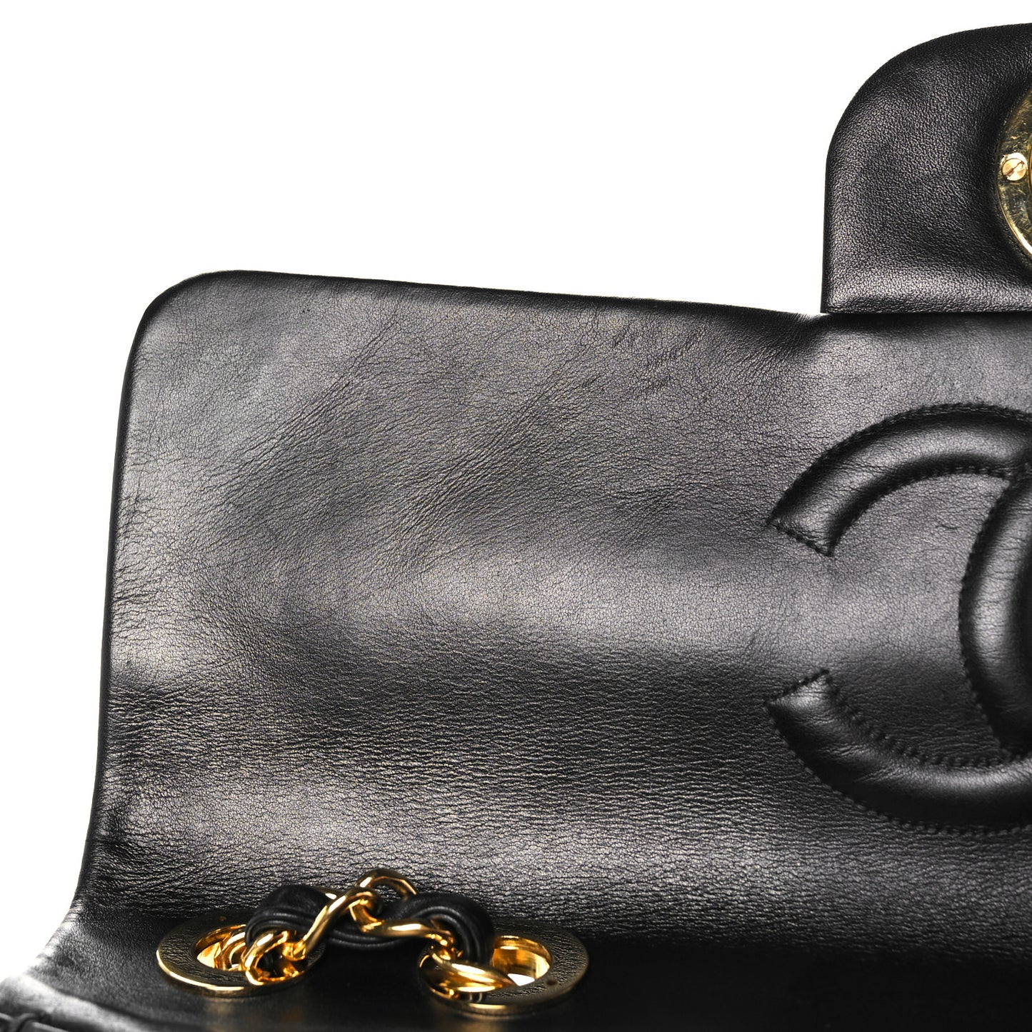 Lambskin Quilted XL Jumbo Single Flap Black