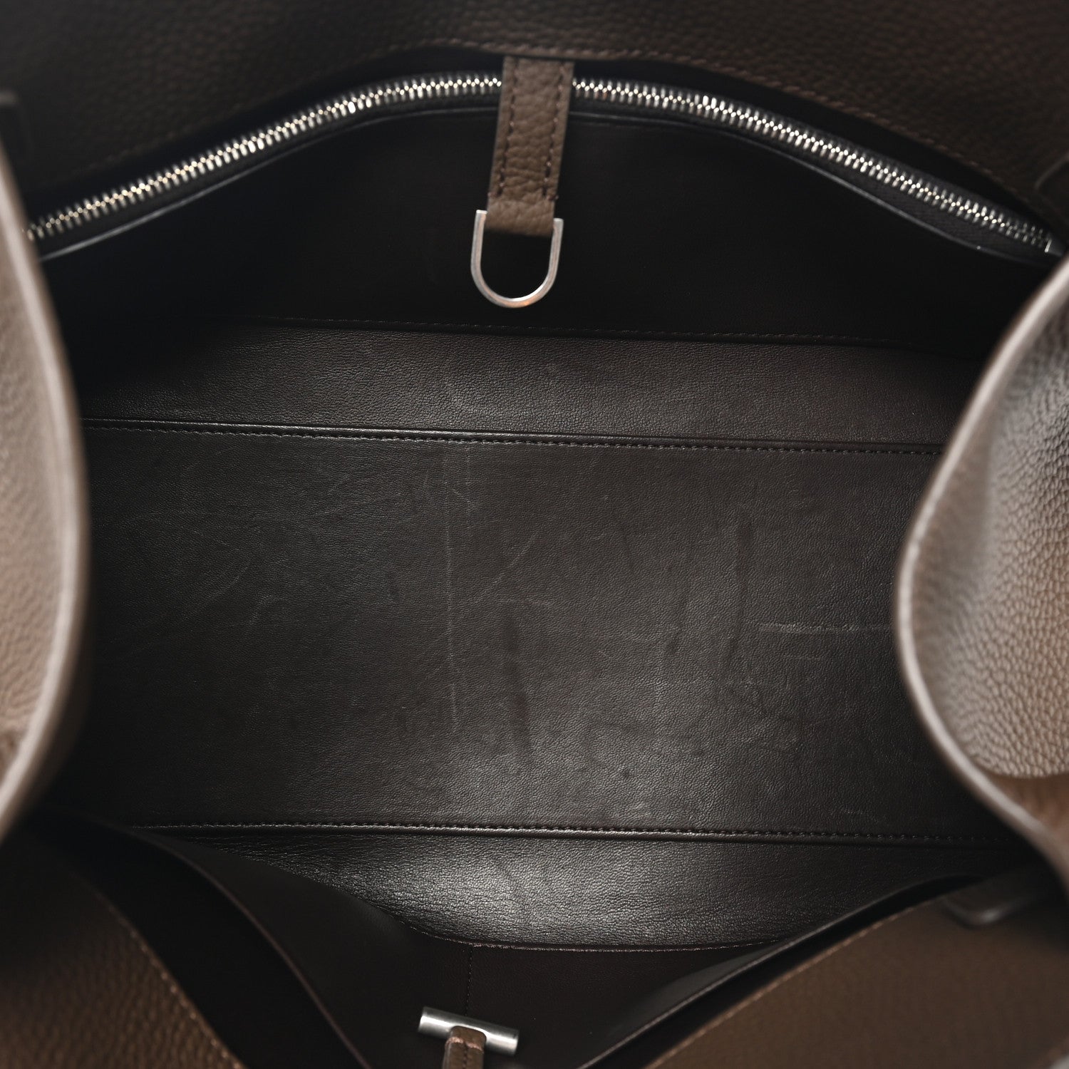 The Row Matte Grained Calfskin Margaux Shoulder 12 Dark Olive 5 of 9