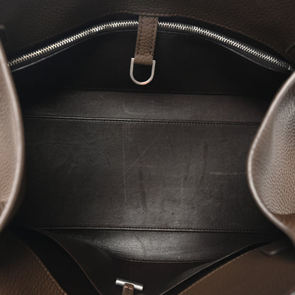The Row Matte Grained Calfskin Margaux Shoulder 12 Dark Olive 5 of 9