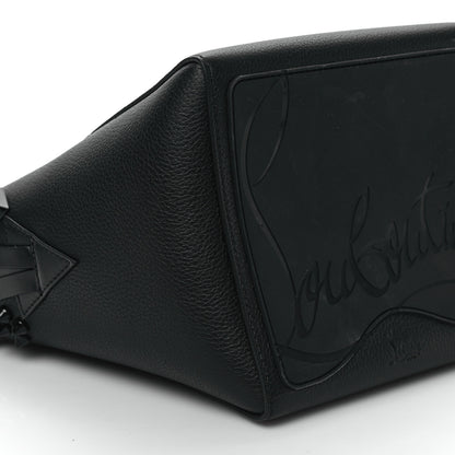 Christian Louboutin Calfskin Empire Spike Studded Mini Cabachic Bucket Bag Black 8 of 9