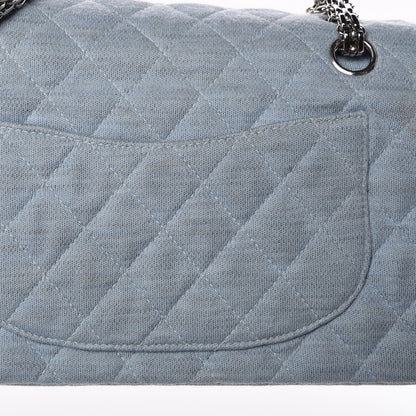 Chanel Jersey Quilted Small Double Flap Blue 12 of 12