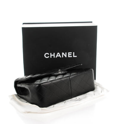 Chanel Lambskin Quilted Jumbo Double Flap Black 4 of 9