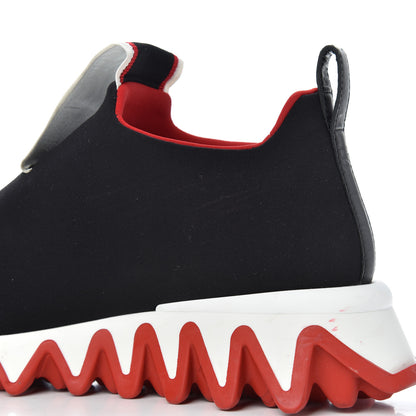 Christian Louboutin Neoprene Tiketa Flat Sneakers 37.5 Black 12 of 22