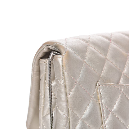 Chanel Metallic Calfskin Quilted 2.55 Reissue Clutch Silver 11 of 25