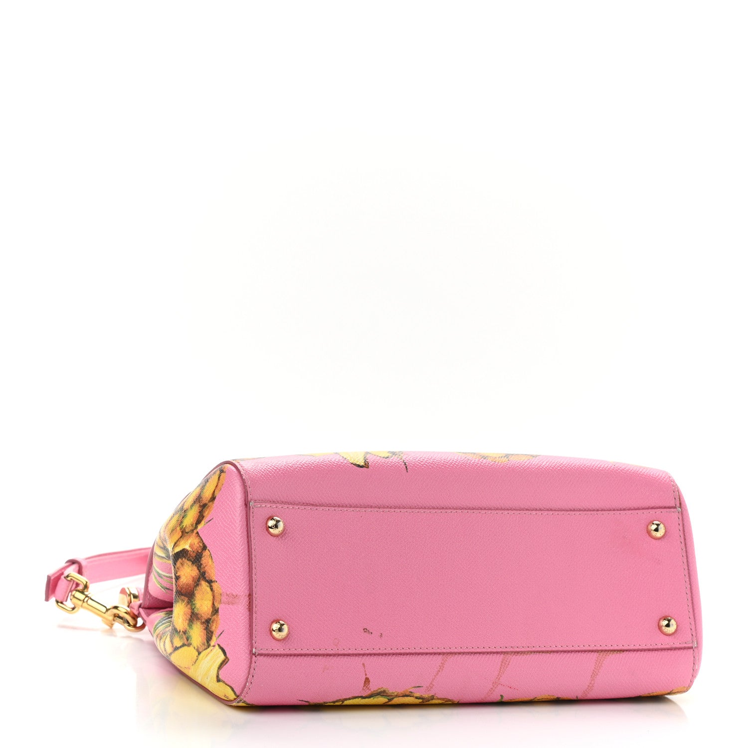 Dolce & Gabbana Dauphine Pineapple Print Medium Miss Sicily Satchel Rosa 3 of 13