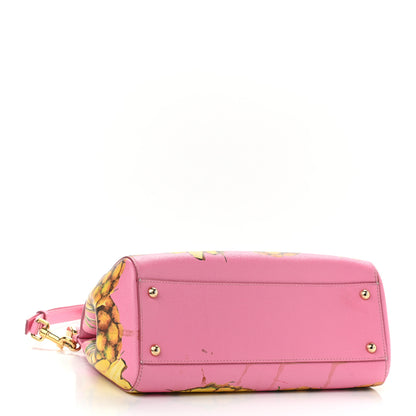 Dolce & Gabbana Dauphine Pineapple Print Medium Miss Sicily Satchel Rosa 3 of 13