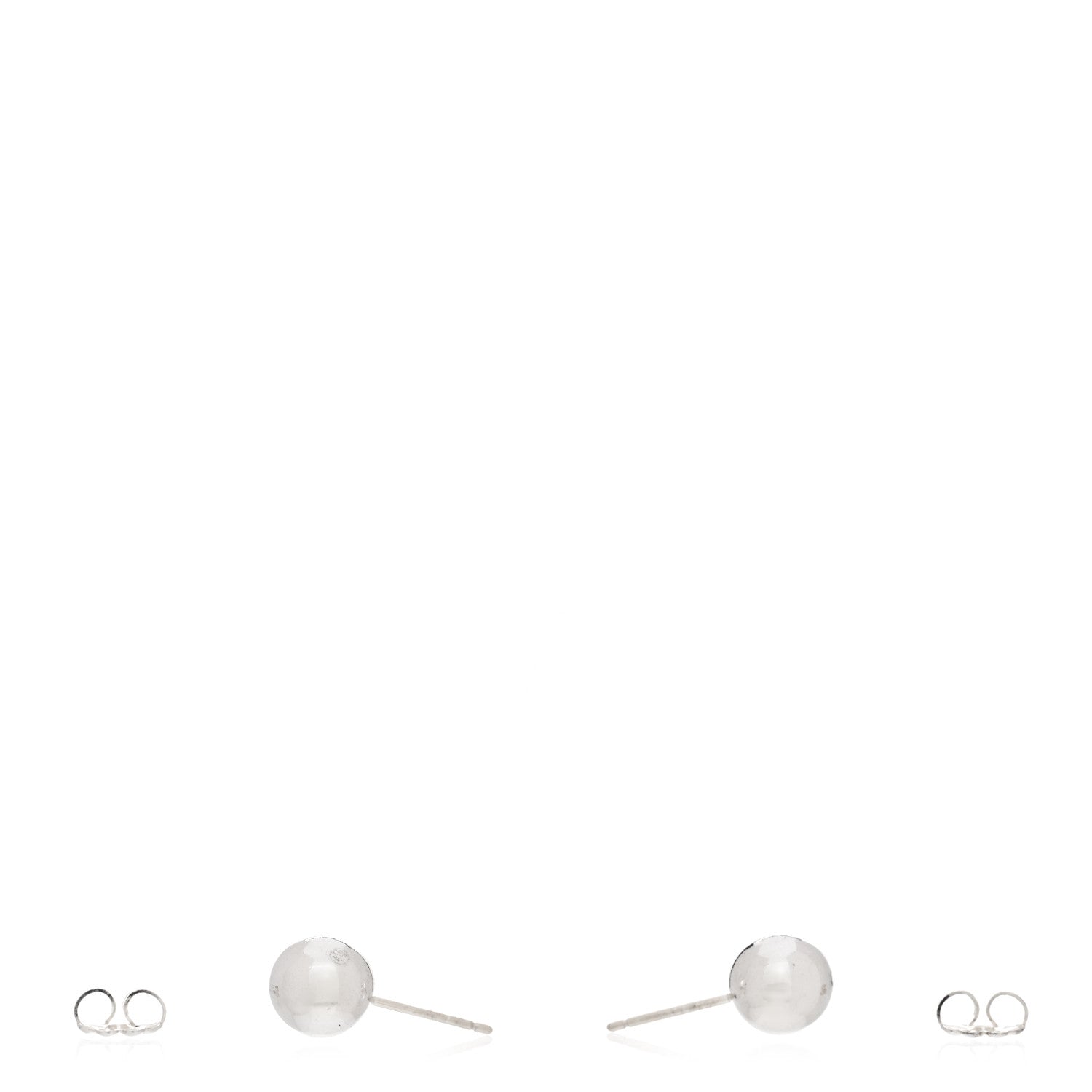Tiffany Sterling Silver 8mm HardWear Ball Earrings 3 of 4