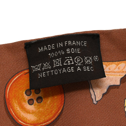 Hermes Silk In The Pocket Twilly Beige Orange Sable 3 of 5