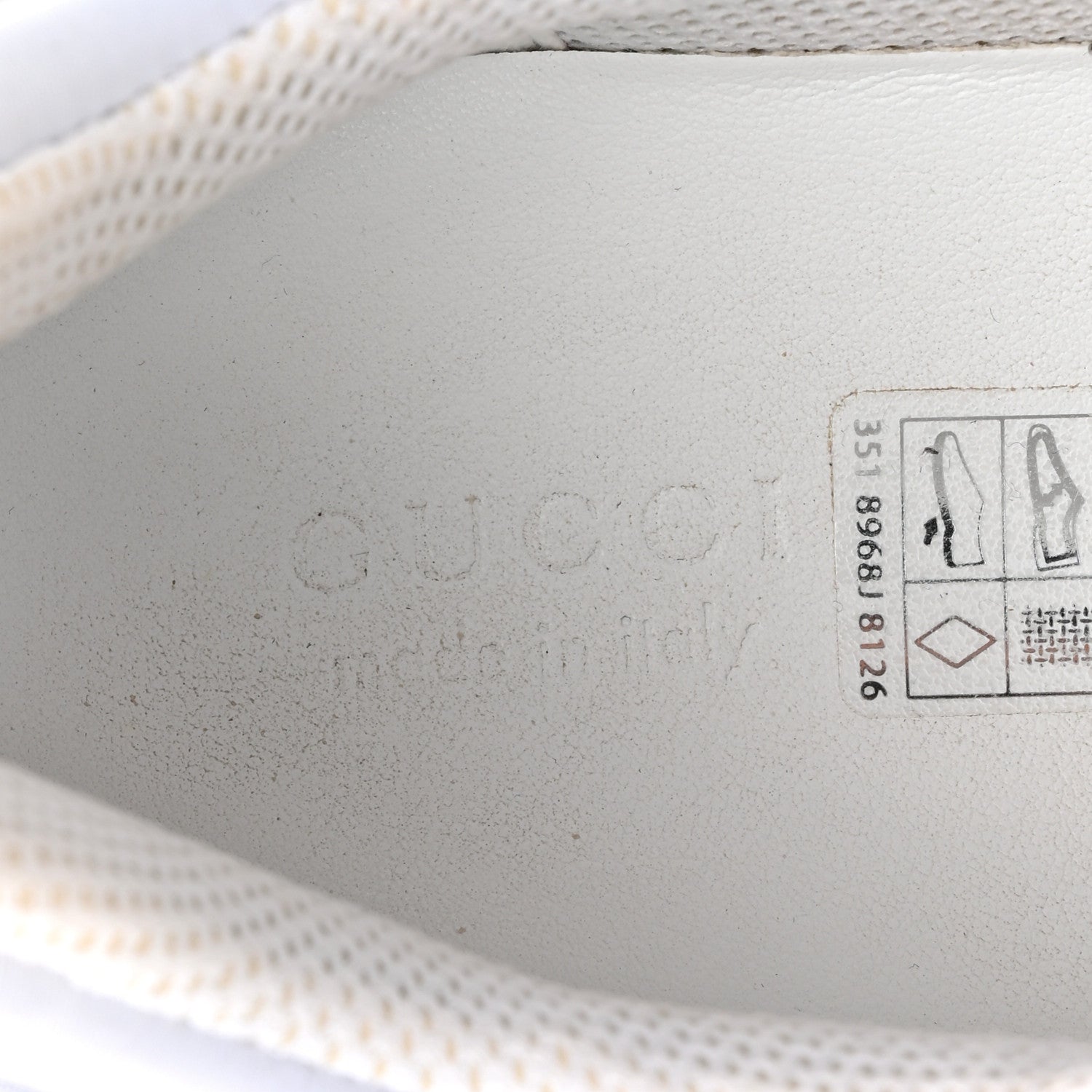 Gucci Demetra GG Supreme Monogram Womens Basket Low Top Sneakers 38 Great White Green 8 of 10