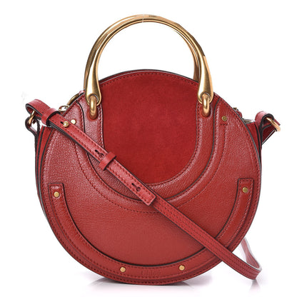 Chloe Shiny Goatskin Smooth Calfskin Suede Small Pixie Bag Dahlia Red 1 of 7