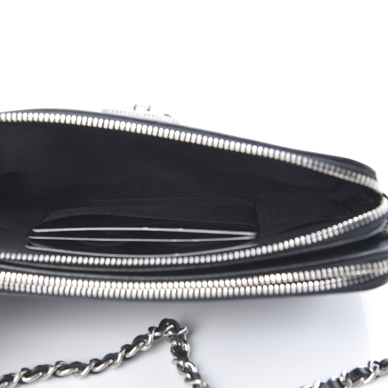 Chanel Caviar Quilted Small Vintage Mademoiselle Clutch With Chain Black 5 of 15