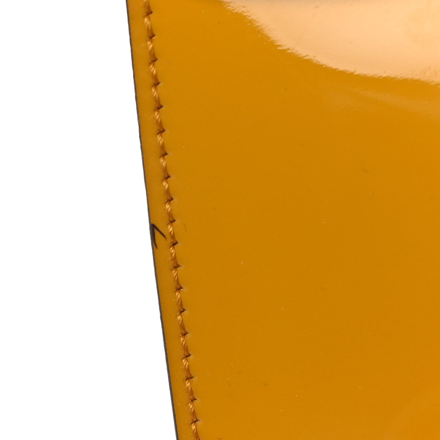 Patent Studded Wristlet Yellow