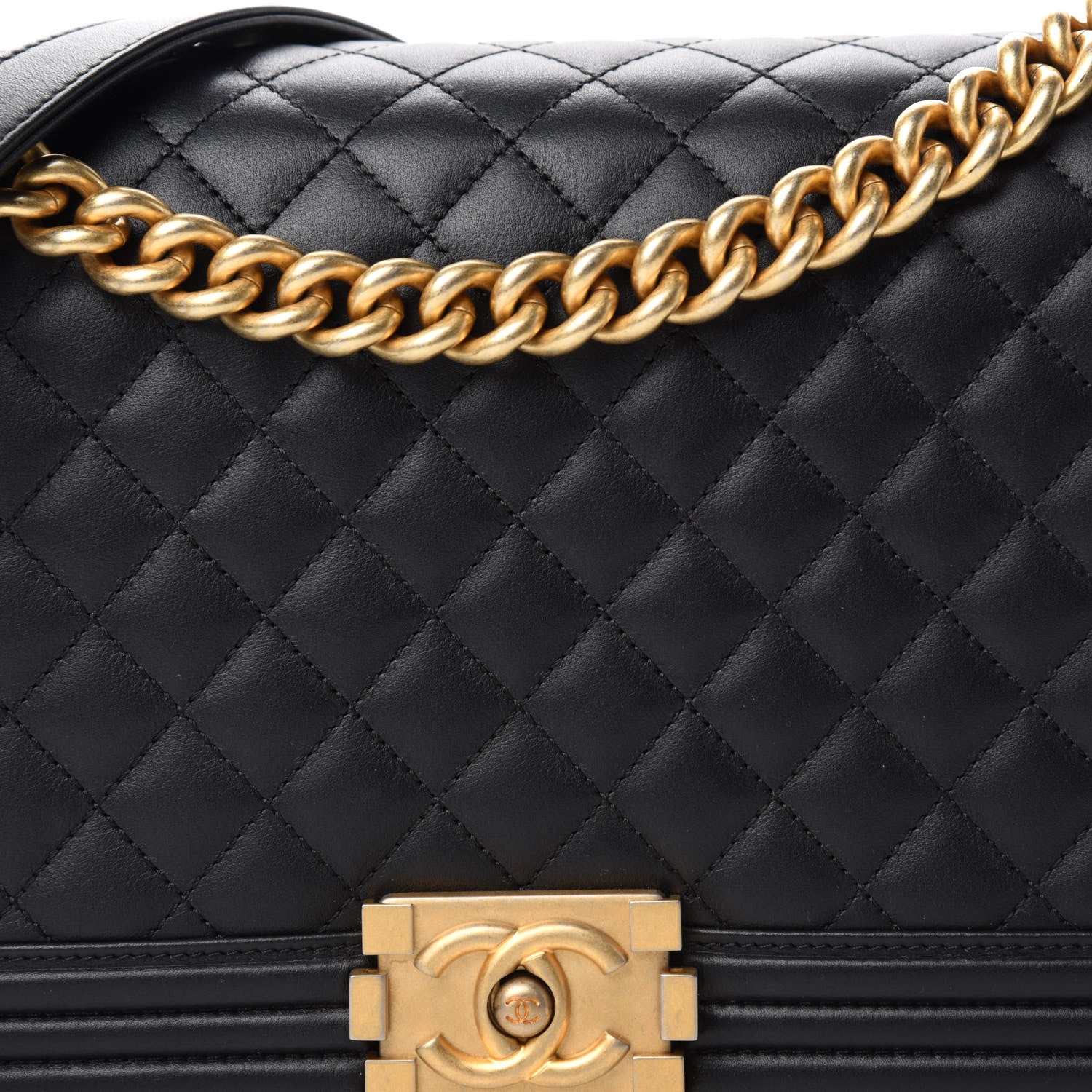 Chanel Calfskin Quilted New Medium Boy Flap Black 15 of 15