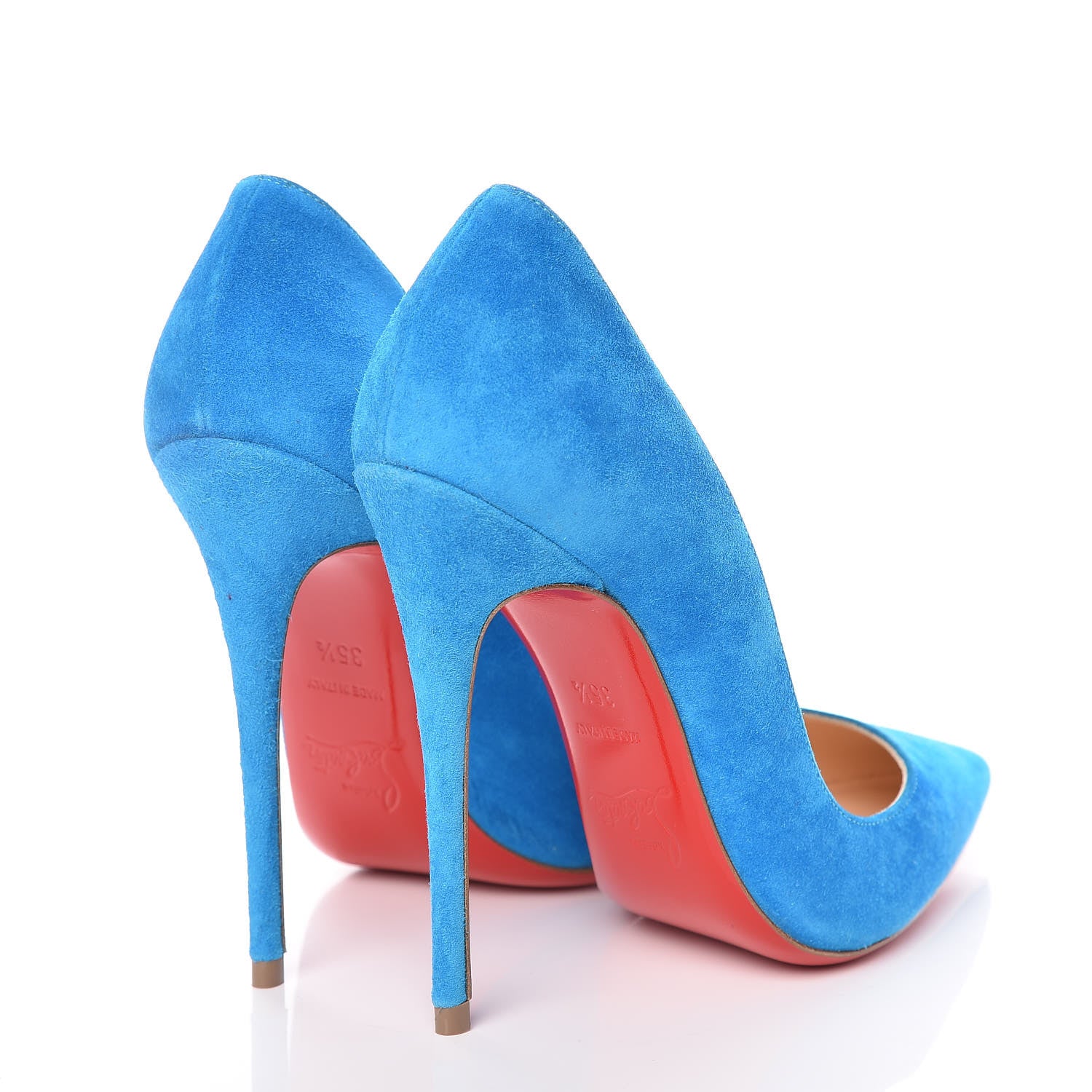 Christian Louboutin Veau Velours So Kate 120 Pumps 35.5 Egyptian Blue 5 of 9