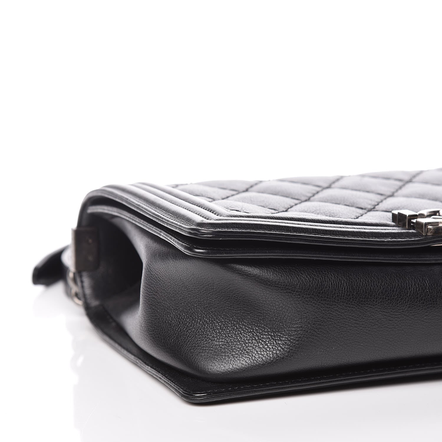 Chanel Calfskin Quilted Double Stitch New Medium Boy Flap Black 5 of 11
