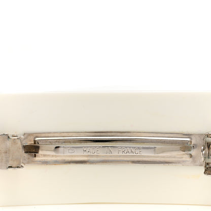 Chanel Resin Crystal CC Mountain Barrette Black White 4 of 4