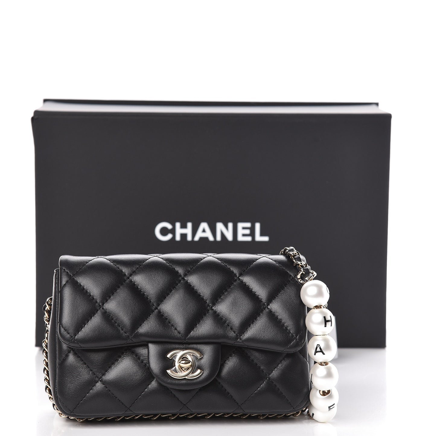Lambskin Quilted Mini My Precious Flap Black