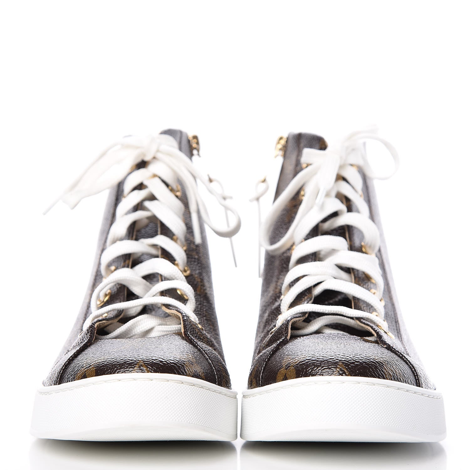 Louis Vuitton Patent Monogram Stellar Sneaker Boots 36 Gold 2 of 9