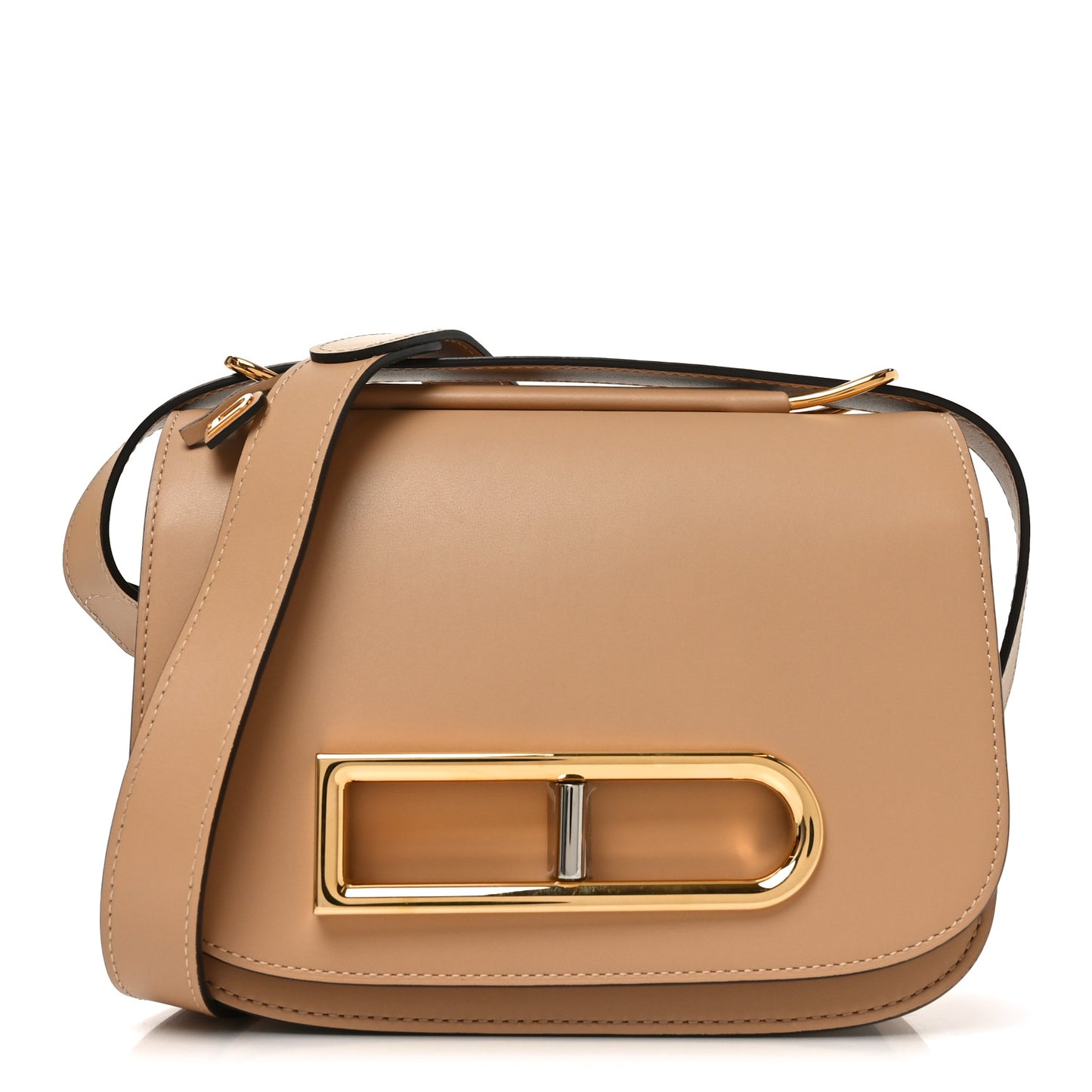 Olen Calfskin Small Lingot Crossbody Latte