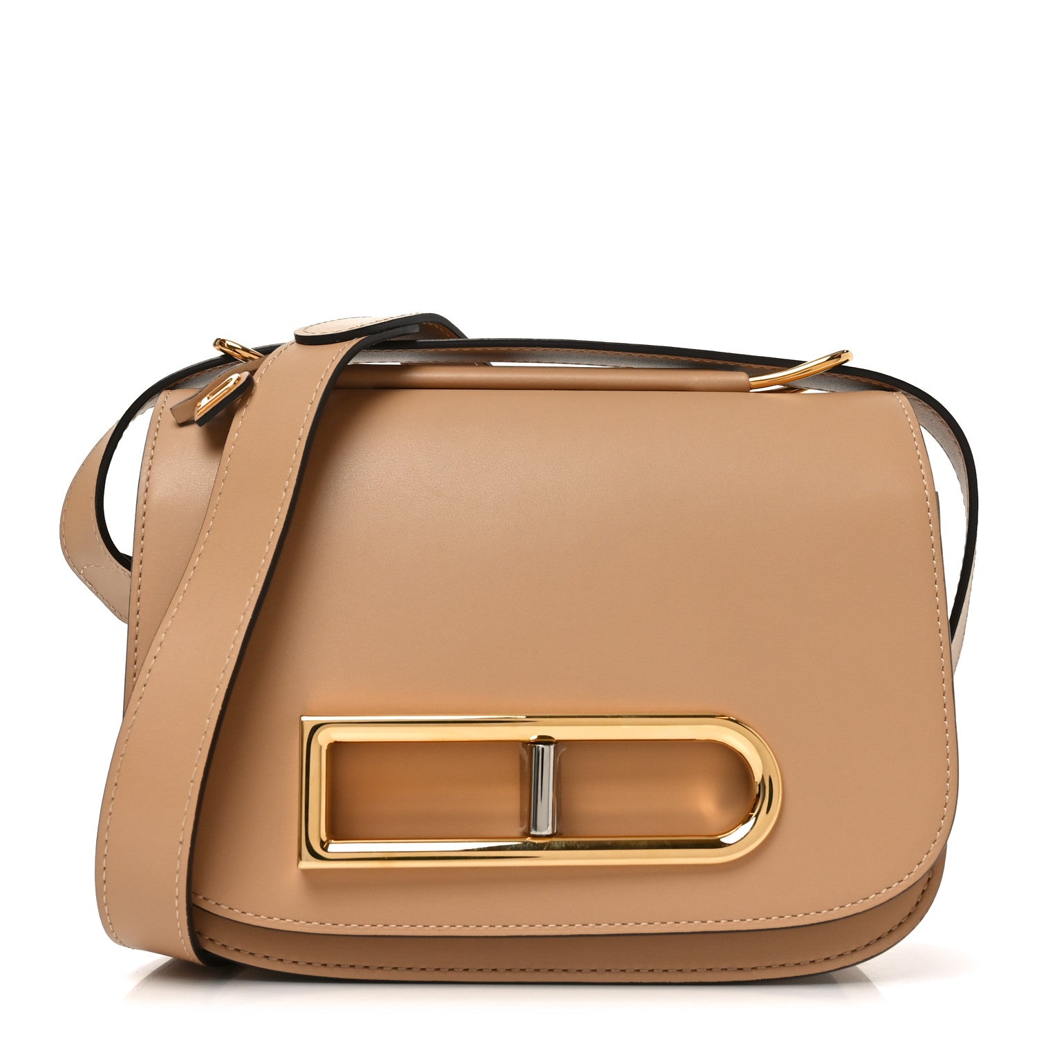 Delvaux Olen Calfskin Small Lingot Crossbody Latte 1 of 9