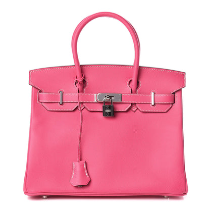 Hermes Epsom Candy Birkin 30 Rose Tyrien Rubis 1 of 33