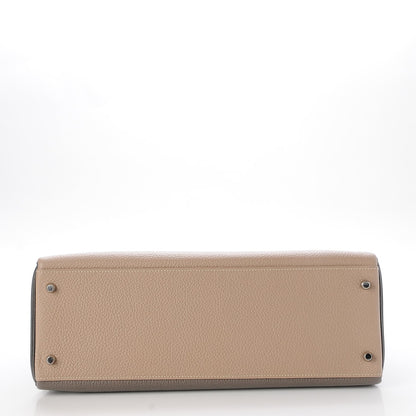 Hermes Togo Horseshoe Tri Color Kelly Retourne 40 Etain Gris Tourterelle Graphite 9 of 41