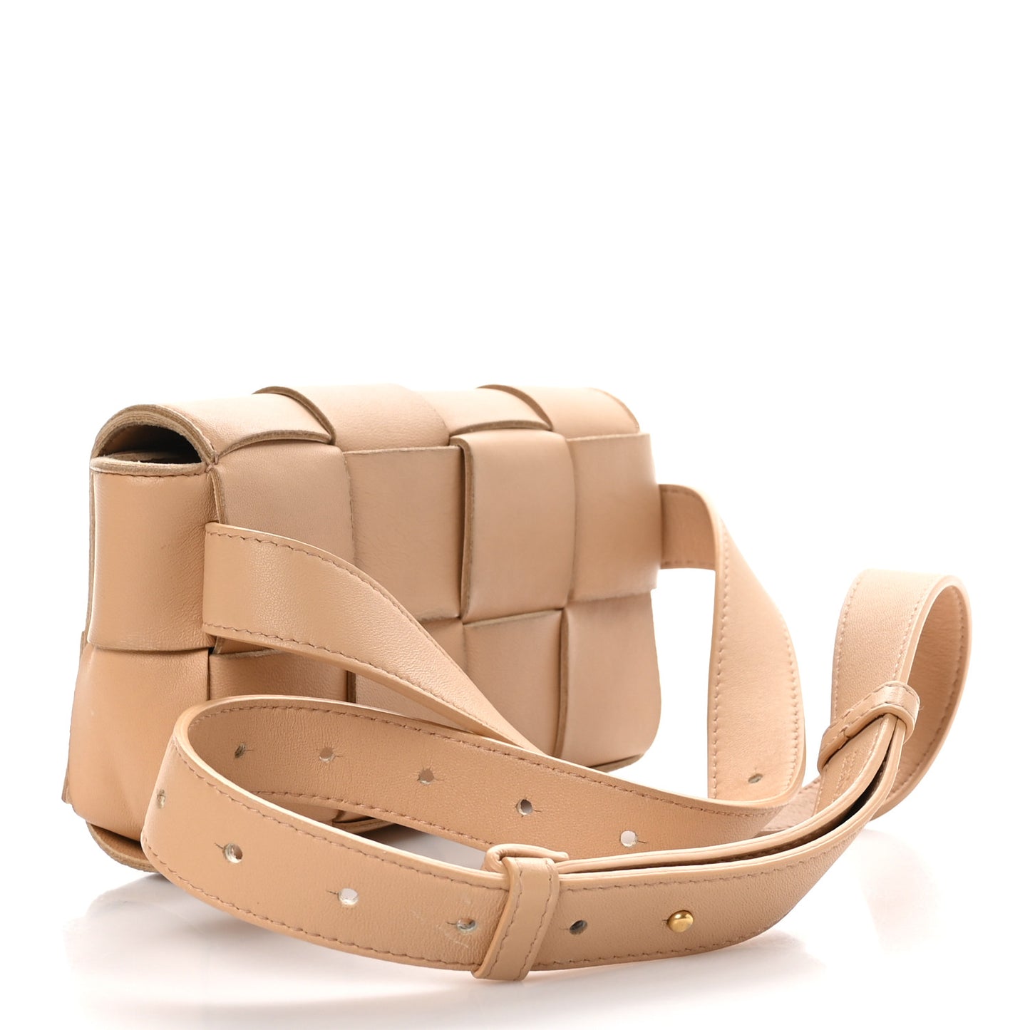 Nappa Maxi Intreccio The Belt Cassette Bag Almond