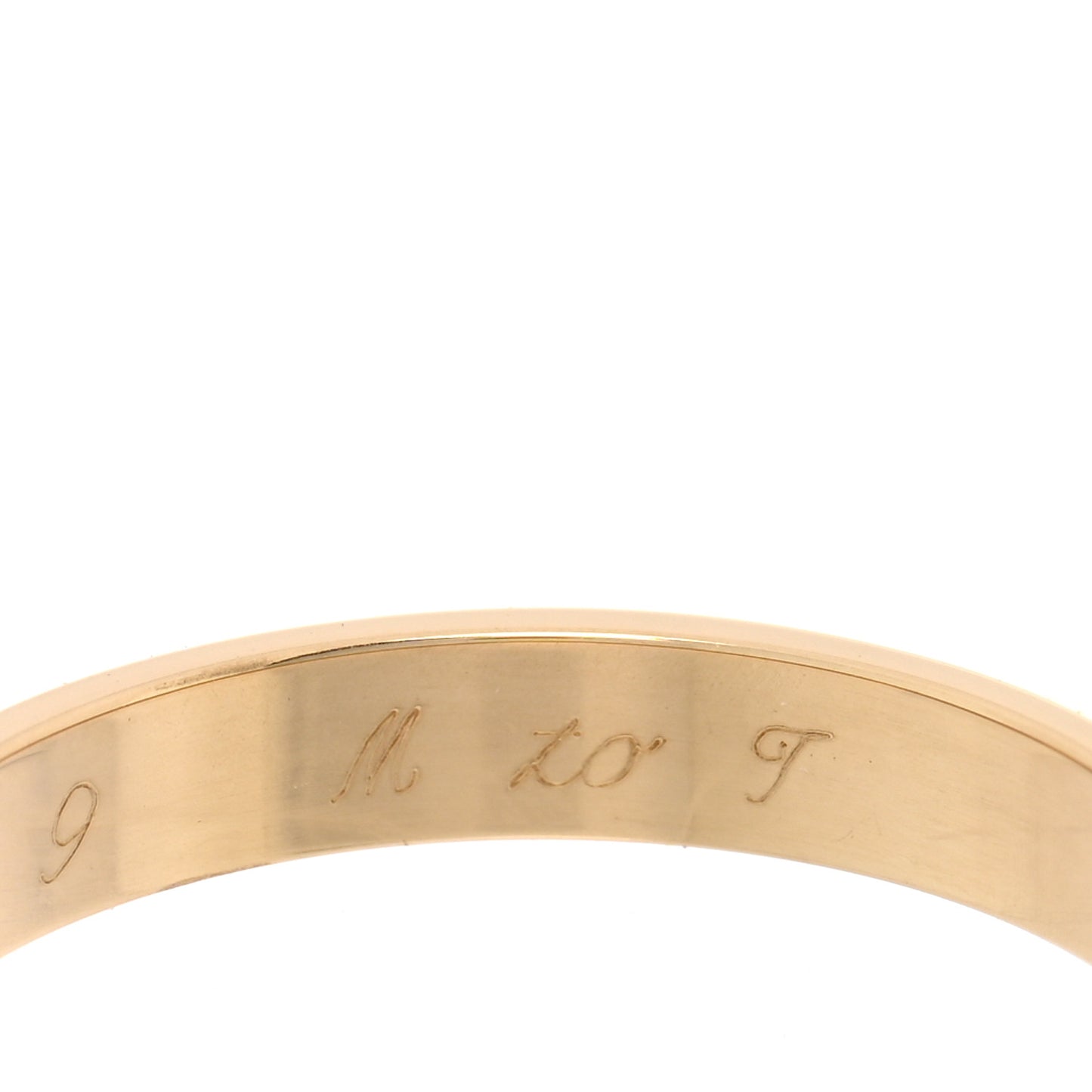 18K Yellow Gold 3.5mm LOVE Wedding Band Ring 62 10