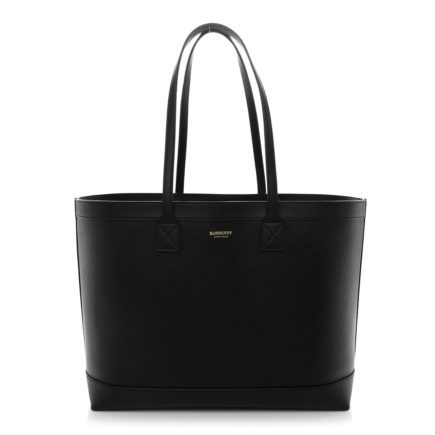 Burberry Grainy Calfskin Medium London Tote Bag Black 1 of 8