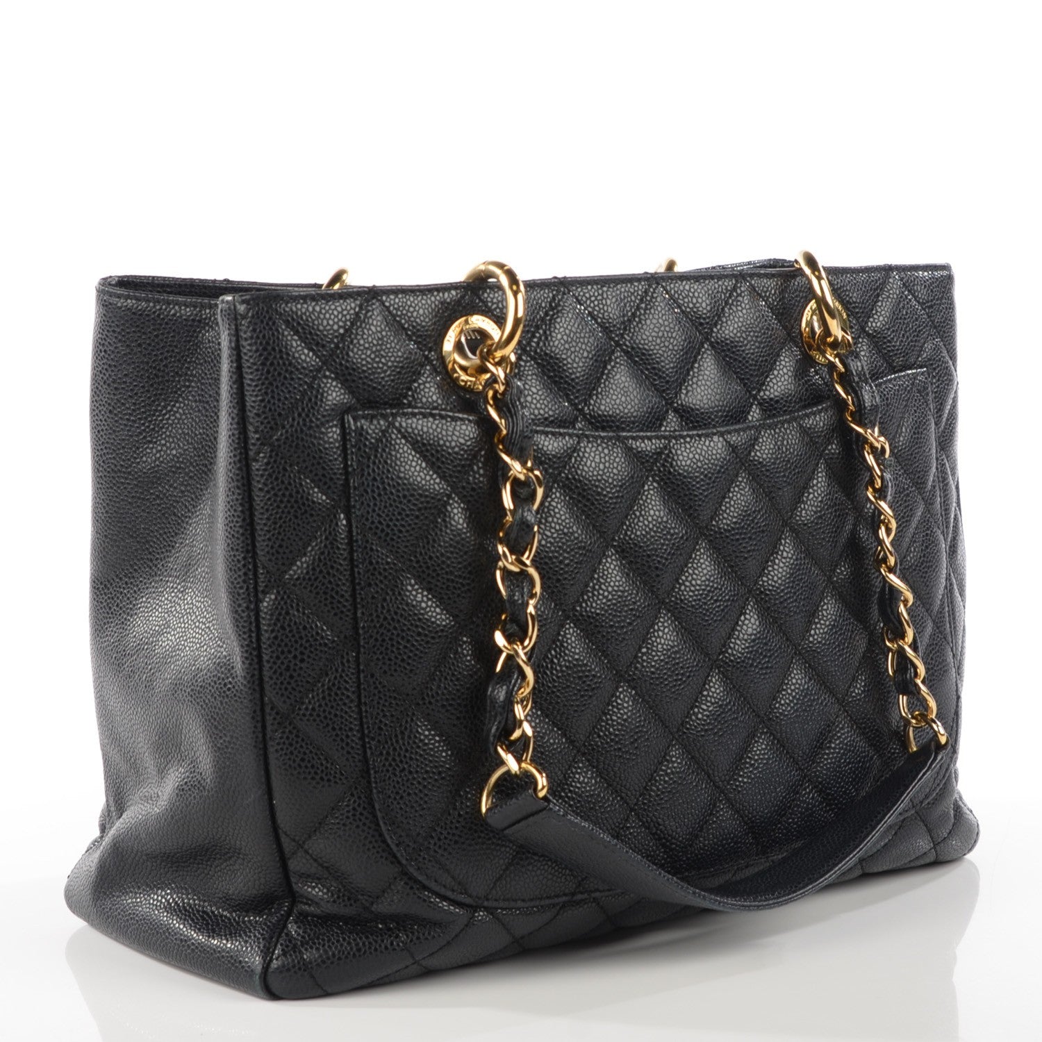 Chanel Caviar Quilted Grand Shopping Tote GST Black 3 of 7