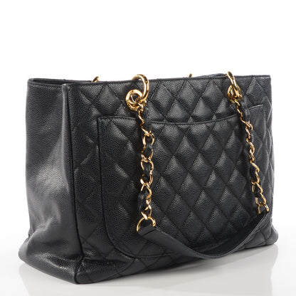 Chanel Caviar Quilted Grand Shopping Tote GST Black 3 of 7