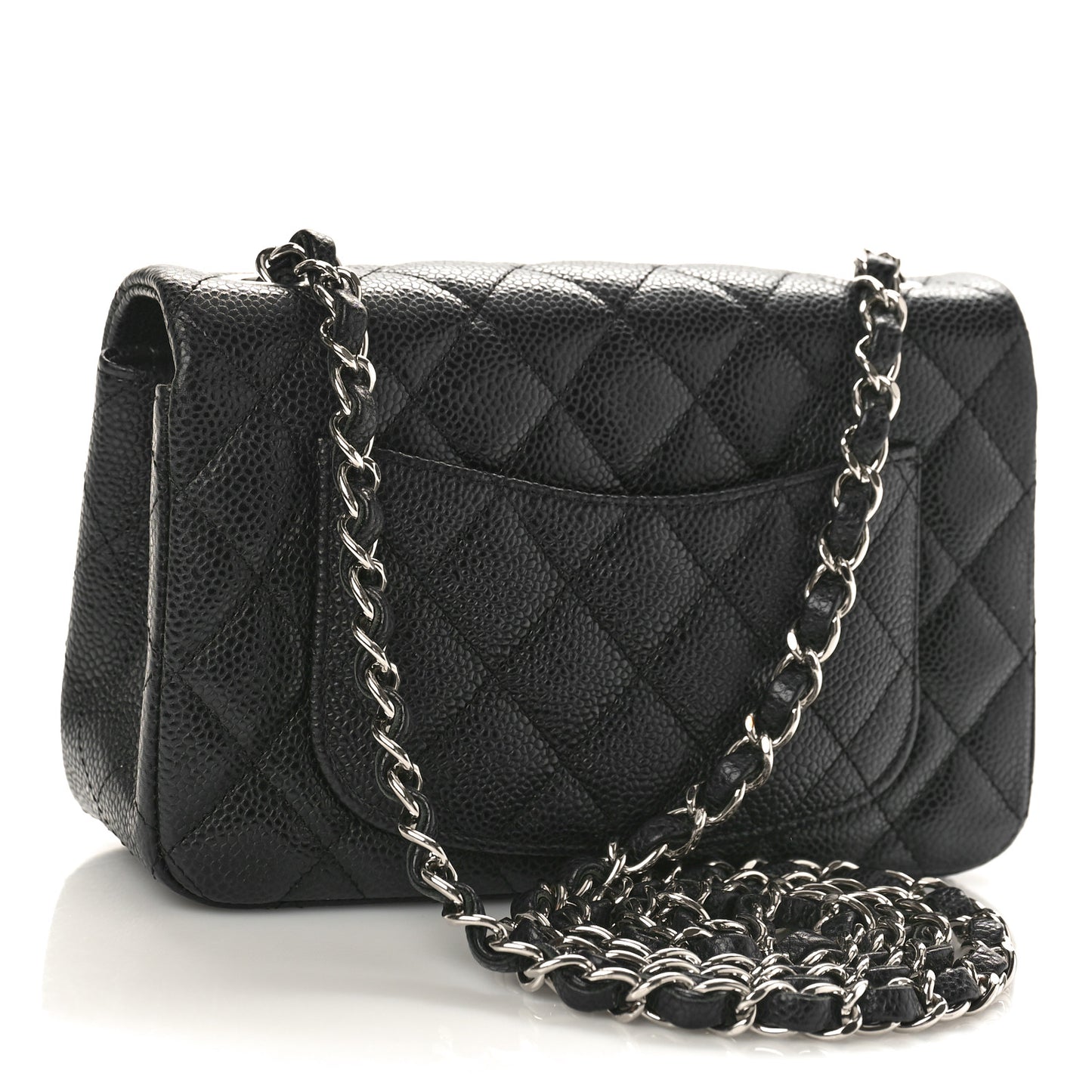 Caviar Quilted Mini Rectangular Flap Black