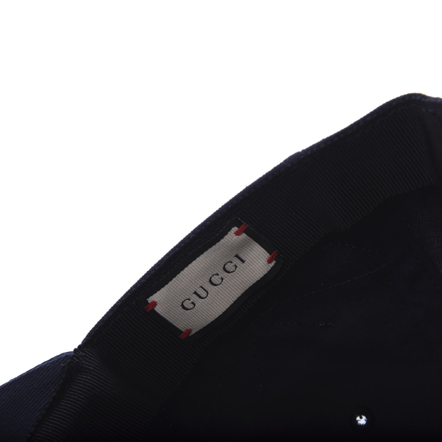 Gucci Cotton Moth Embroidered Baseball Hat 57 Navy 7 of 8