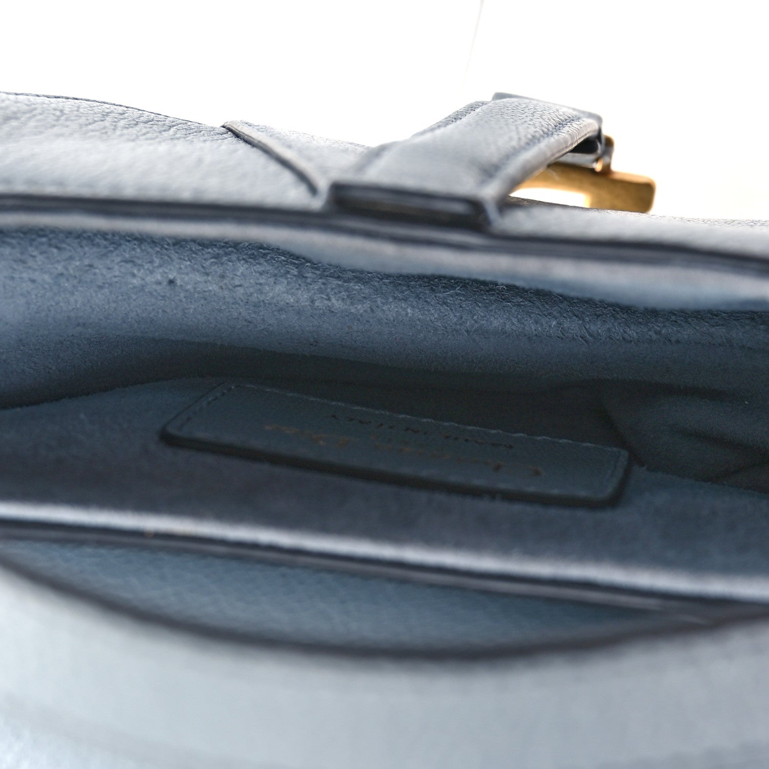 Christian Dior Goatskin Micro Saddle Bag Cloud Blue 5 of 10