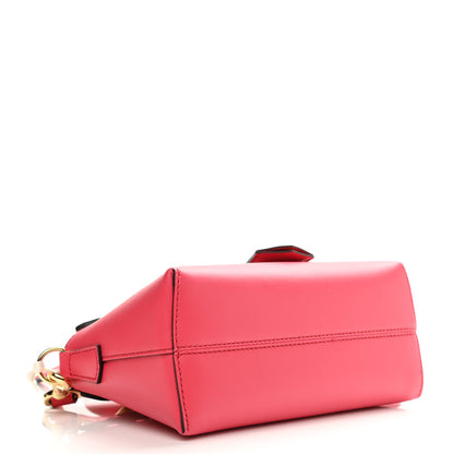 Fendi Vitello King Logo Embossed Mini By The Way Boston Bag Lampone 6 of 19