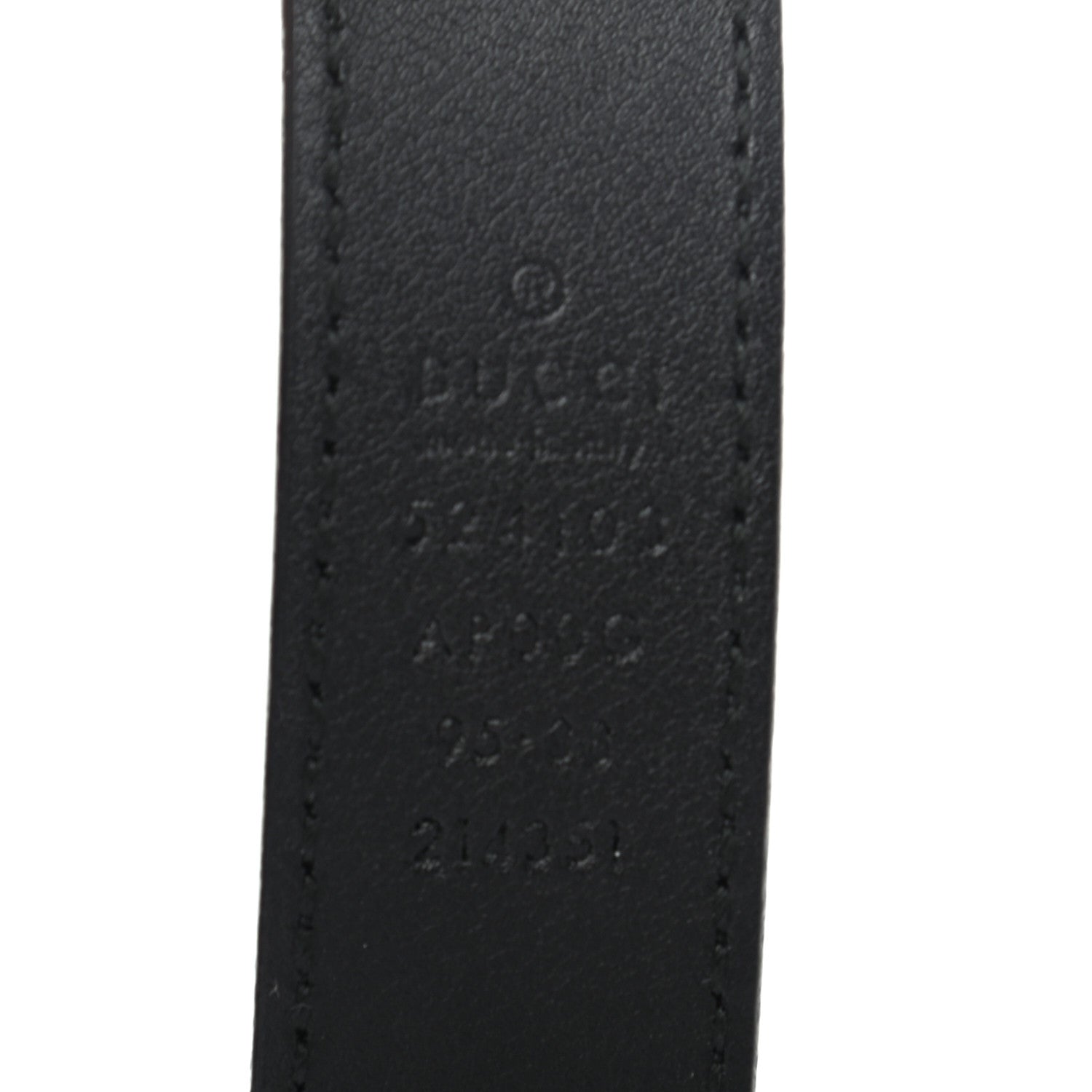 Gucci Moon Calfskin Torchon Double G 25mm Belt 95 38 Black 5 of 5