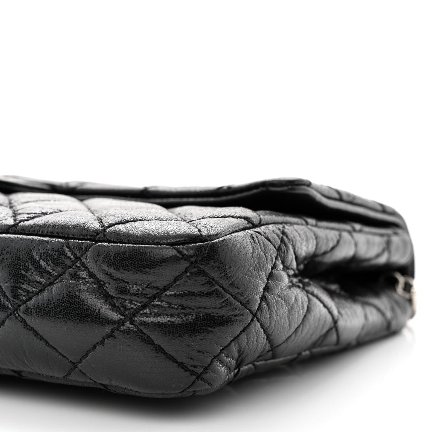 Iridescent Lambskin Quilted Snake Chain 2.55 Reissue Flap Black