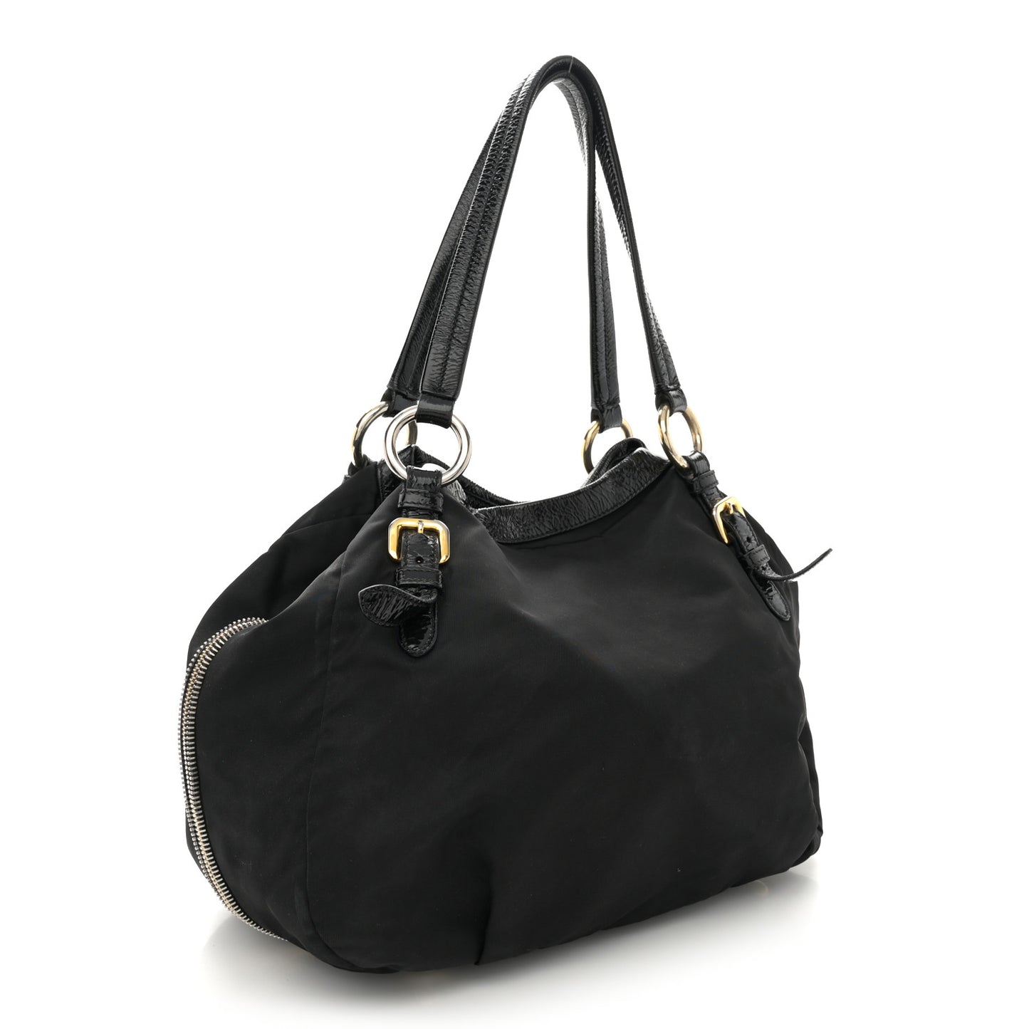 Tessuto Nylon Spazzolato Tote Black