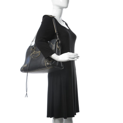 Balenciaga Supple Grained Calfskin Classic Silver Hardware Highlight City Black 2 of 28