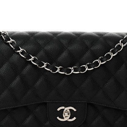 Chanel Caviar Quilted Jumbo Double Flap Black 8 of 13