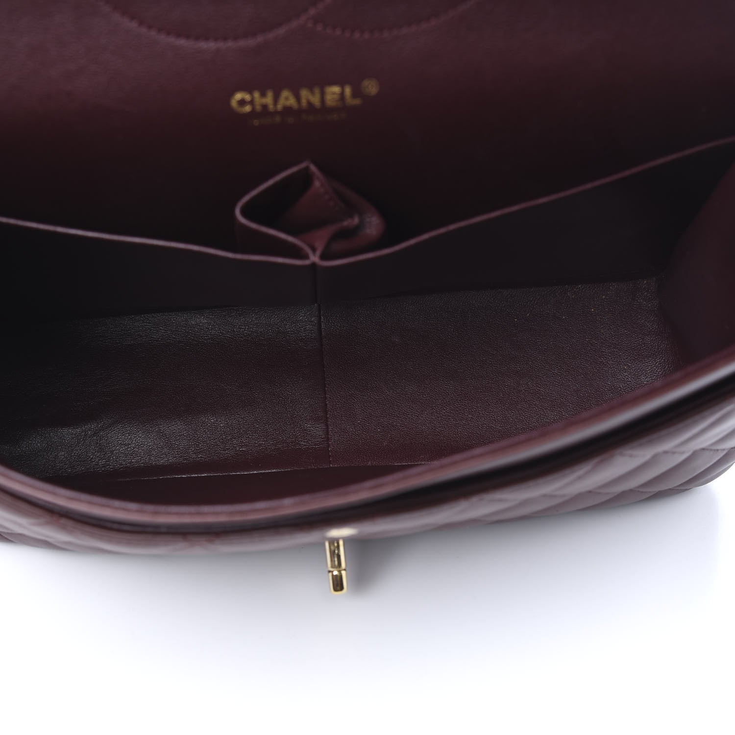 Chanel Lambskin Quilted Jumbo Double Flap Burgundy 5 of 12