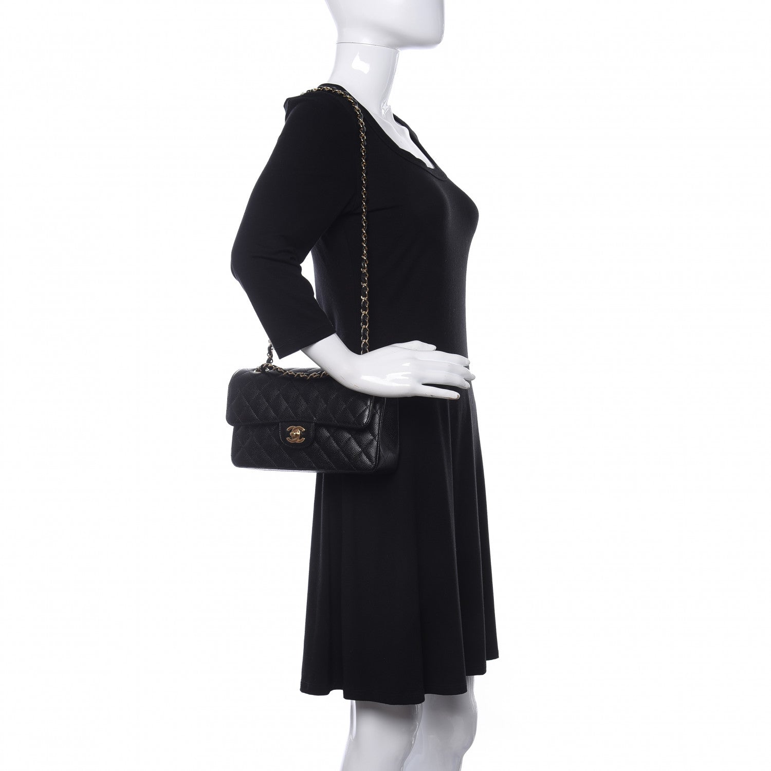 Chanel Caviar Quilted Small Double Flap Black 2 of 11