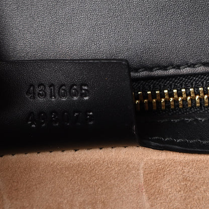 Gucci Calfskin Animal Studs Medium Sylvie Top Handle Bag Black 7 of 9