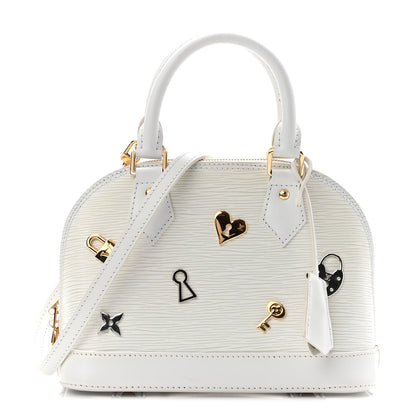 Louis Vuitton Epi Love Lock Alma BB White 1 of 9