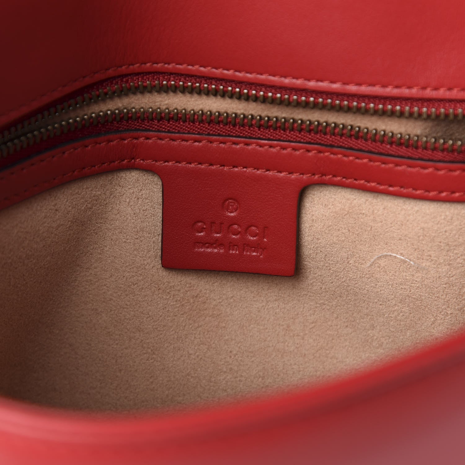 Gucci Calfskin Matelasse Small GG Marmont Shoulder Bag Hibiscus Red 7 of 12