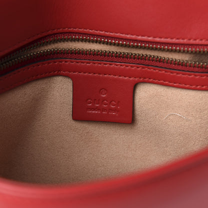 Gucci Calfskin Matelasse Small GG Marmont Shoulder Bag Hibiscus Red 7 of 12
